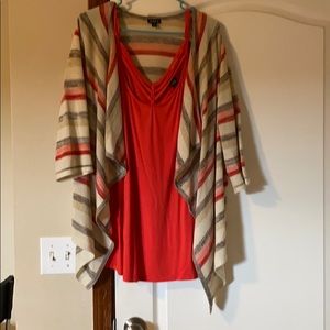 Torrid cardigan and tank top. Size 2
